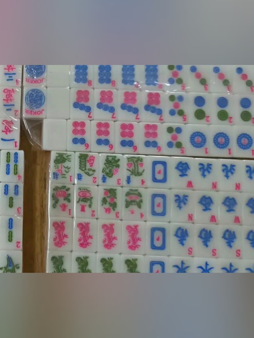 Pink American Mahjong Juego de 166 azulejos Mahjong de 1.2